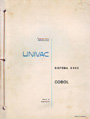 UNIVAC. Sistema 9400 COBOL. Manual de programación