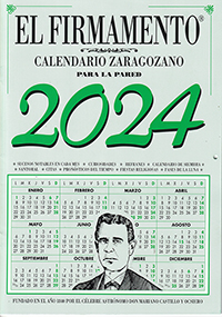Calendario "zaragozano" para la pared 2024. El Firmamento