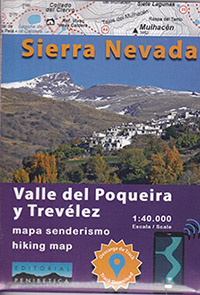 Valle del Poqueira y Trevélez. Sierra Nevada. Mapa senderismo