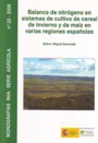 Balance de nitrógeno en sistemas de cultivo de cereal de invierno y de maíz en varias regiones españolas