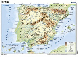 Mapa España. Físico / Político