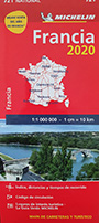 Francia 2020. Mapa de carreteras y turístico