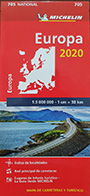 Europa 2021. Mapa de carreteras y turístico