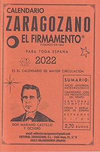 Calendario zaragozano "El firmamento" 2022