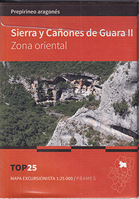 Mapa Top 25 Sierra y Cañones de Guara II. Zona oriental