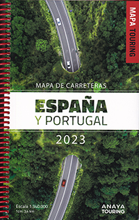 Mapa de carreteras de España y Portugal 2023 - Mapa Touring