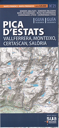 Pica D'Stats. Valleferrera, Monteixo, Certascan, Salòria. Mapas Pirenaicos