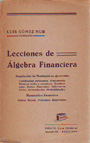 Lecciones de Álgebra Financiera